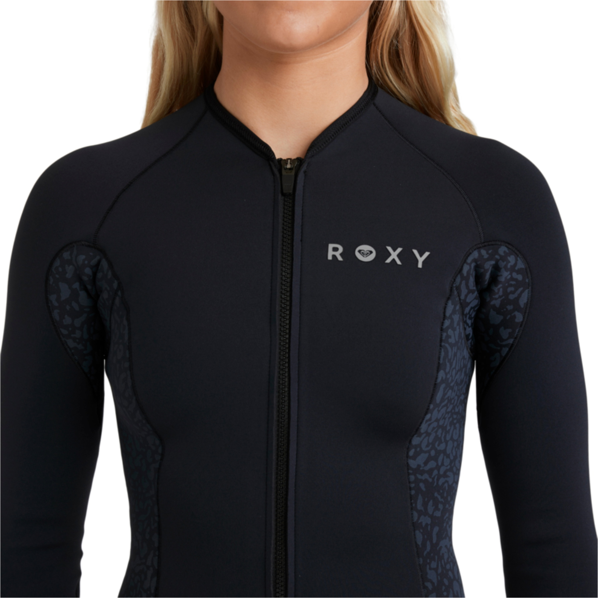 2025 Roxy Womens Swell Natural 1mm Front Zip Jacket 26BW273501 - Animal Print